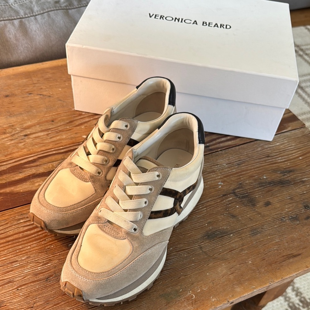 Veronica Beard Valentina Chiffon Mu Sneakers Sz 9 w Box